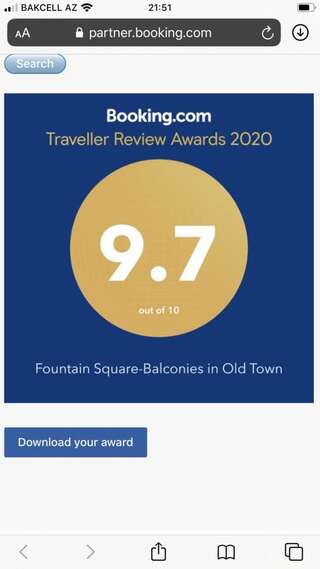 Апартаменты Fountain Square-Balconies in Old Town Баку Апартаменты с балконом-5